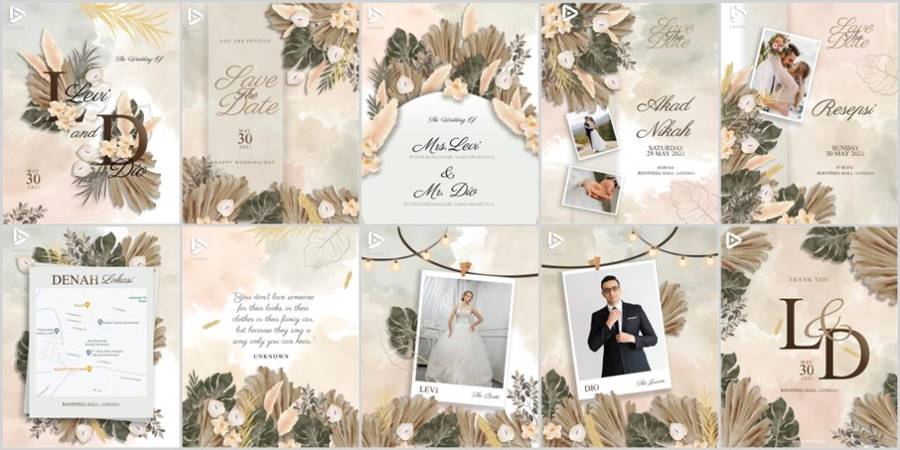 infonikah Watercolor Rustic